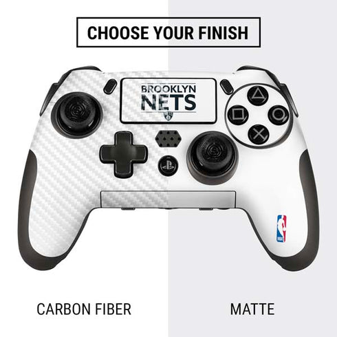 NBA Brooklyn Nets Standard - White PlayStation Scuf Vantage 2 Controller Skin